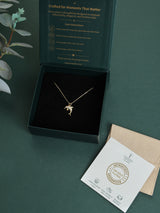 Gold Sparkle Dolphin Pendant Necklace - TOSSIDO