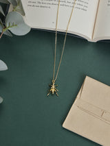 Gold Ant Pendant Necklace - TOSSIDO
