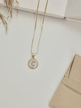 Gold Initial C Pendant Necklace - TOSSIDO