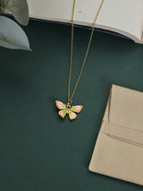 Multicolour Butterfly Pendant Necklace - TOSSIDO