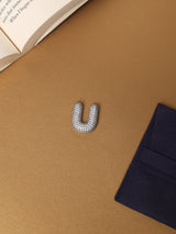Silver Initial U Slider Pendant