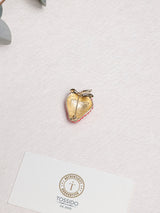 Red Enamel Strawberry Brooch