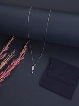 Silver Champagne Glass Pendant Necklace - TOSSIDO