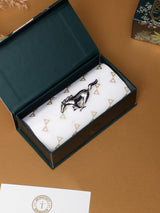 Silver Slim Galloping Horse Brooch