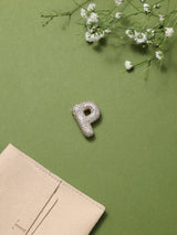 Gold Initial P Slider Pendant