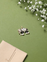 Black & White Royal Elephant Pendant
