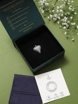 Silver Striped Heart Pendant