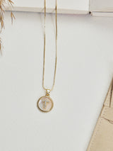 Gold Initial T Pendant Necklace - TOSSIDO