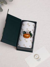 Amber Pumpkin Pearl Brooch