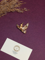 Multicolour Enamel Hummingbird Brooch