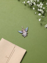 Rose Gold Bird in Flight Pendant