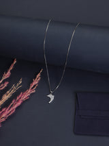 Silver Sparkle Dolphin Pendant Necklace - TOSSIDO