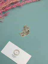 Gold Filigree Butterfly Brooch