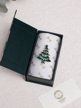 Green Enamel Christmas Tree Brooch