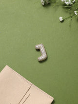 Gold Initial J Slider Pendant