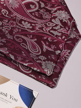 Red & Gold Paisley Woven Ascot & Pocket Square