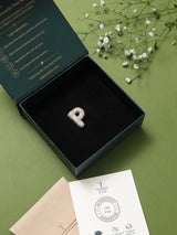 Gold Initial P Slider Pendant