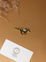 Antique Gold Galloping Horse Brooch