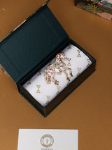White & Pink Carousel Horse Brooch