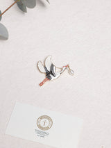 Flying Crane Pearl Brooch