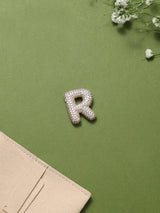 Gold Initial R Slider Pendant