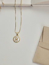 Gold Initial H Pendant Necklace - TOSSIDO