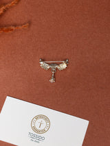 Crystal Angel Wings Heart Brooch