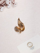 Olive Gold Leaves Pearl Cluster Brooch