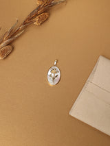 Mother of Pearl Flower Medallion Pendant