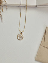 Gold Initial F Pendant Necklace - TOSSIDO