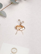 Pale Pink Enamel Ballerina Brooch