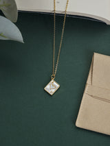 Gold Ace of Hearts Pendant Necklace - TOSSIDO