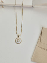 Gold Initial O Pendant Necklace - TOSSIDO