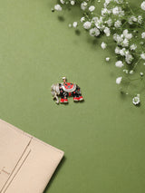Red & Black Royal Elephant Pendant