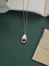Gold Hamsa Charm Lock Pendant Necklace - TOSSIDO