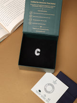 Silver Initial C Slider Pendant
