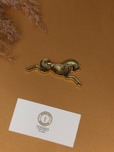 Gold Dotted Leaping Horse Brooch