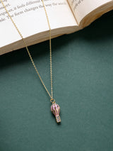 Pink Hot Air Balloon Pendant Necklace - TOSSIDO
