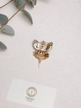 Green & Yellow Crystal Fairy Brooch