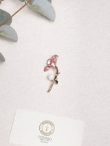 Dusky Pink Blossom Pearl Brooch