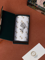 Silver Crystal French Horn Brooch
