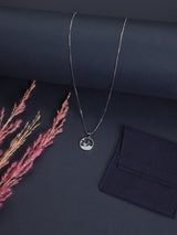 Silver Whale Tail Ring Pendant Necklace - TOSSIDO