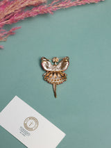 Red & Pink Crystal Fairy Brooch