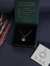 Silver Whale Tail Ring Pendant Necklace - TOSSIDO