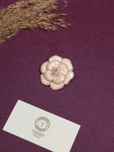 Blush Enamel Pearl Camellia Brooch