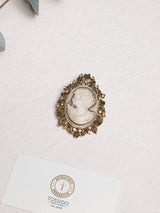Victorian Cameo Rose Frame Brooch