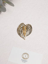 Textured Gold Anthurium Brooch