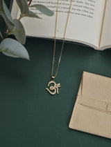 Gold Om Pendant Necklace - TOSSIDO