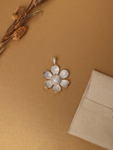 Gold Pave Blossom Pendant
