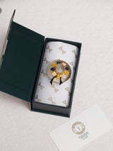 Gold Straw Hat Flower Brooch